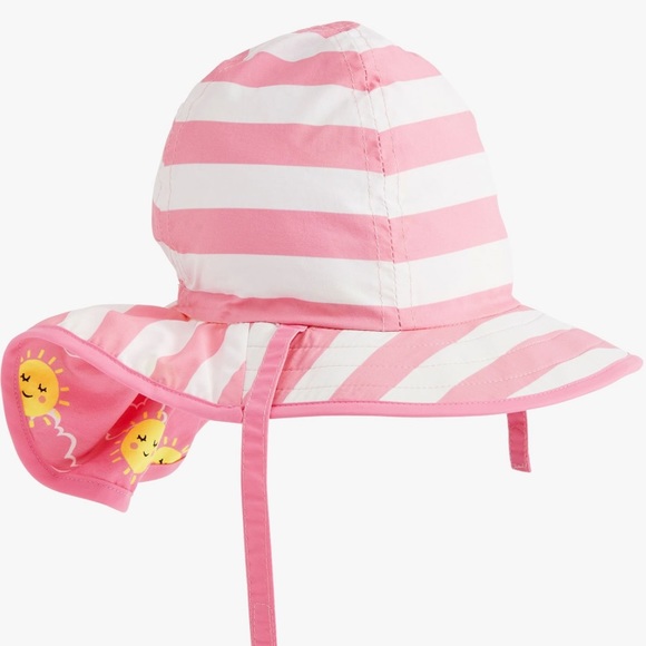 Like New✨Pottery Barn Sunshine Diaper Cover Up 6-12M and Reversible Hat 3-12M - Picture 4 of 7